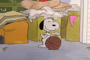 Snoopy Basketball GIF