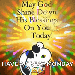 Snoopy Blessed Monday Greetings GIF