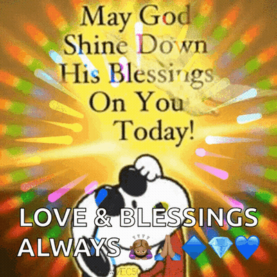 Snoopy Blessings May God Shine GIF