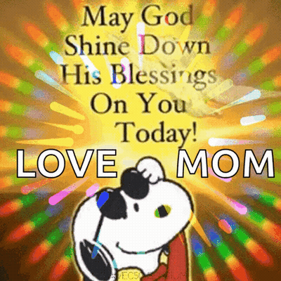 Snoopy Blessings May God Shine GIF