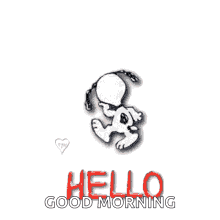 Snoopy Blowing Hearts Bonjour GIF