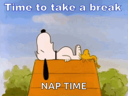 Snoopy Break Time GIF