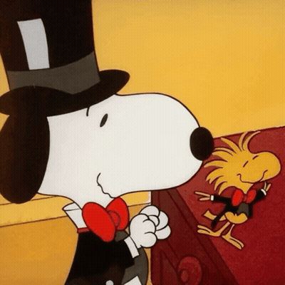 Snoopy By Christmas Tree Saying Happy Holidays Ja GIF