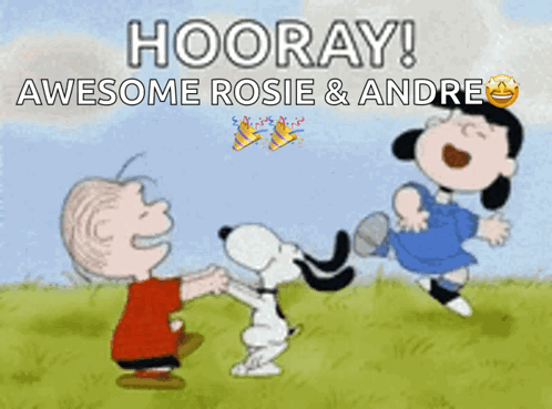 Snoopy Charlie Brown And Lucy Saying Hooray GIF