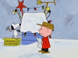 Snoopy Christmas House Decoration GIF