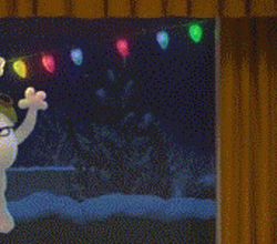 Snoopy Christmas In Christmas Lights GIF