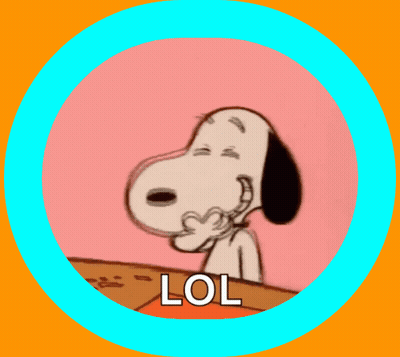Snoopy Covering Mouth LOL GIF