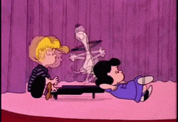 Snoopy Dance With Little Kids Watching  GIF