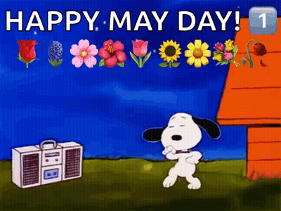 Snoopy Dancing Happy May Day GIF