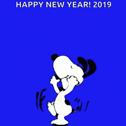 Snoopy Dancing Happy New Year 2019 GIF