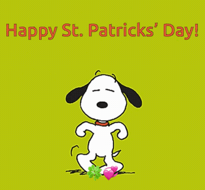 Snoopy Dancing Happy St Patrick's Day GIF
