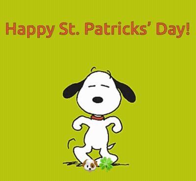 Snoopy Dancing Happy St. Patrick's Day GIF