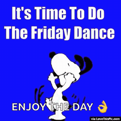 Snoopy Dancing It's Time For Friday Dance GIF