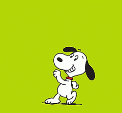 Snoopy Dancing Lime Green GIF