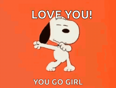 Snoopy Dancing Love You You Go Girl GIF