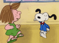 Snoopy Dancing Peppermint Patty GIF