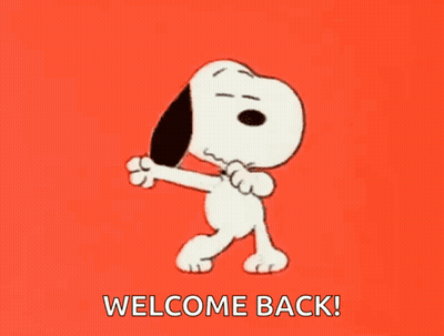 Snoopy Dancing Welcome Back GIF