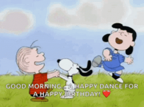 Snoopy Dancing With Charlie Brown And Lucy GIF