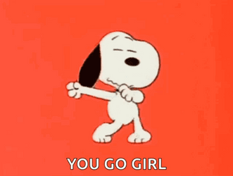 Snoopy Dancing You Go Get It Girl GIF