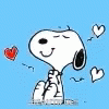 Snoopy Feeling The Love On Valentines Day  GIF
