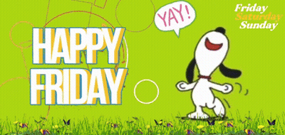 Snoopy Fireworks Display Saying It's Friday GIF
