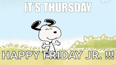 Snoopy Friday It's Thursday GIF