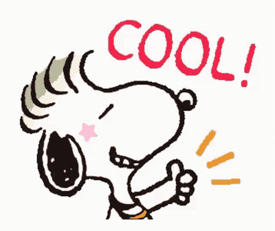Snoopy Giving Thumbs Up Cool GIF