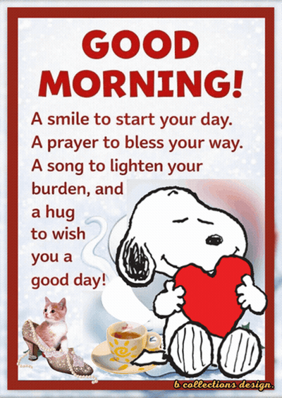 Snoopy Good Morning Poster GIF