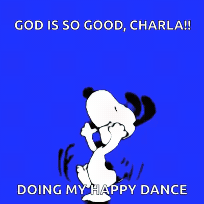 Snoopy Happy Dance God Is So Good Charla GIF