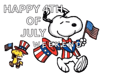 Snoopy Happy Fourth Weekend GIF