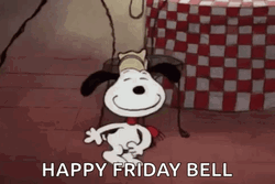Snoopy Happy Friday Bell Dance GIF