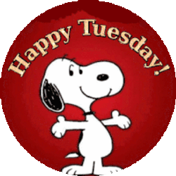 Snoopy Happy Tuesday Sticker GIF