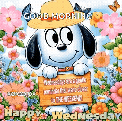 Snoopy Happy Wednesday GIF
