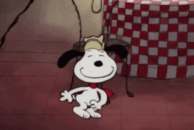 Snoopy Holding Heart With Hearts Coming Out Of Mouth GIF
