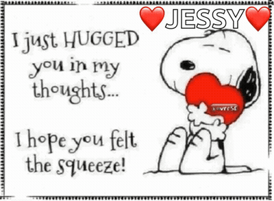 Snoopy Holding Red Heart With Name Jessy GIF
