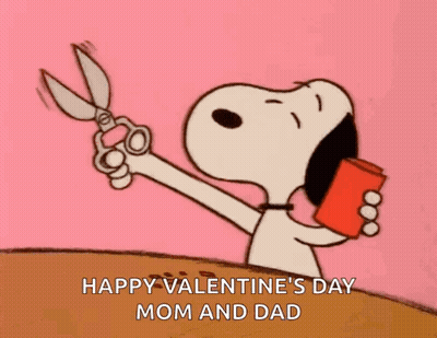 Snoopy Holding Scissors And Can GIF