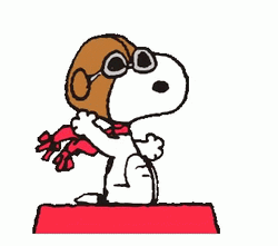 Snoopy In Airplane GIF