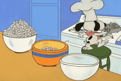 Snoopy In Chef's Hat Cooking GIF