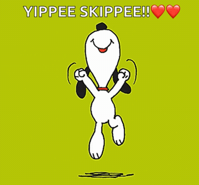 Snoopy Jumping Yippee Skippee GIF