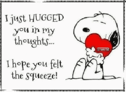 Snoopy Just Want Comfort Hugs GIF