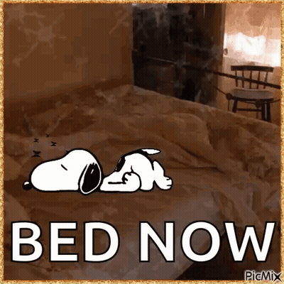 Snoopy Laying On Bed Bed Now GIF