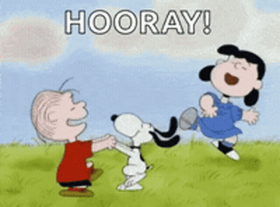 Snoopy Lucy And Linus Dancing In Field GIF
