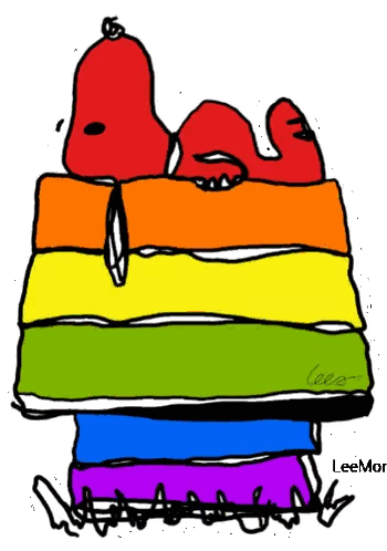 Snoopy Lying On Books Sticker