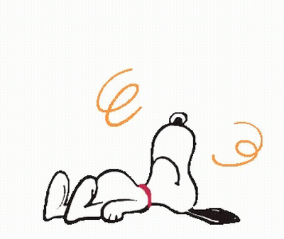 Snoopy Lying On Ground With Swirl GIF