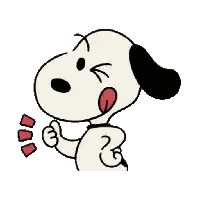 Snoopy Making Funny Face With Tongue Out Sticker