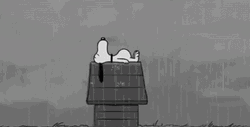 Snoopy Manifesting Sadness Crying In Rain GIF