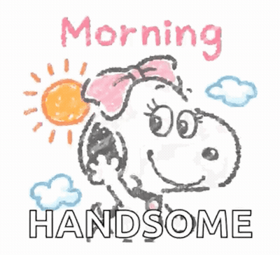 Snoopy Morning Handsome GIF