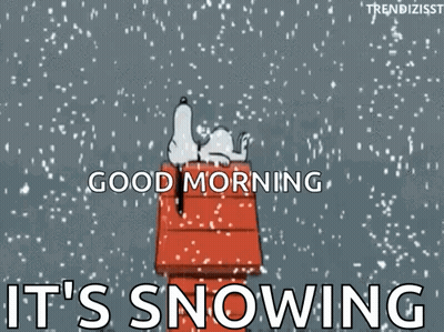 Snoopy On Chimney Saying Good Morning GIF