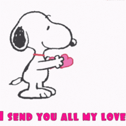 Snoopy Peanuts Giving Hearts Amor