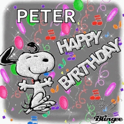 Snoopy Peter Happy Birthday GIF